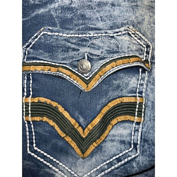 Red Ape Denim Jeans Stonewash 46/26 Stretchy, Stylish, Hip Hop - Picture 8 of 11